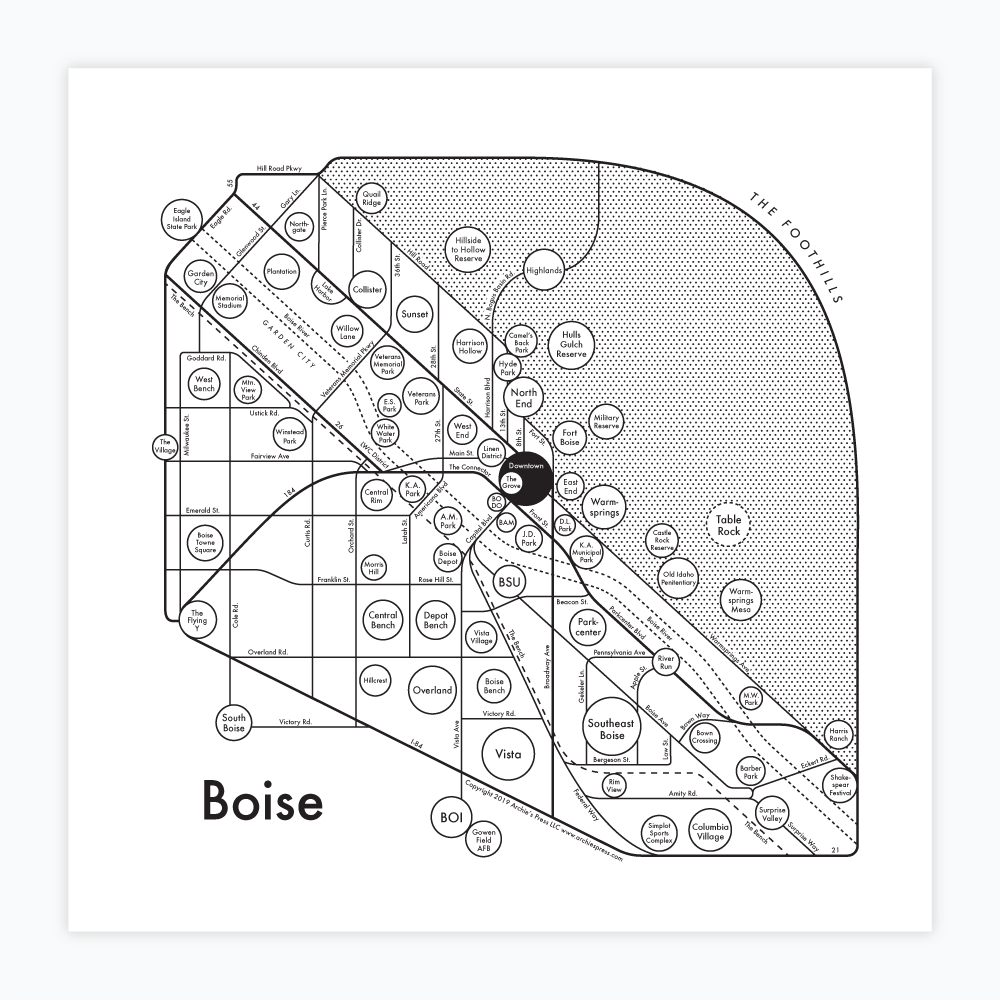 Boise Map Print