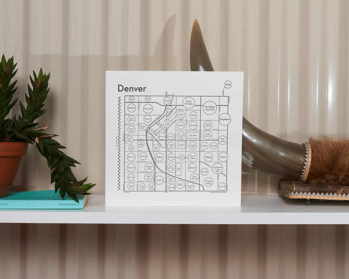 Denver Map Print Archie S Press