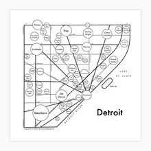 Detroit Map Print