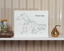 Great Lakes Map Print