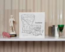Louisiana Map Print