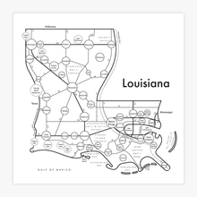 Louisiana Map Print