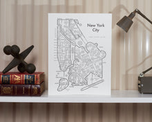 New York City Map Print