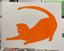Orange Cat by Archie Risograph Print