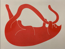 Red Cat by Archie Risograph Print