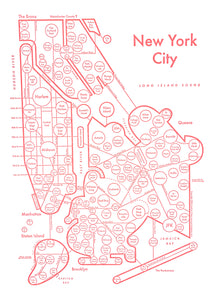 New York City Map Print