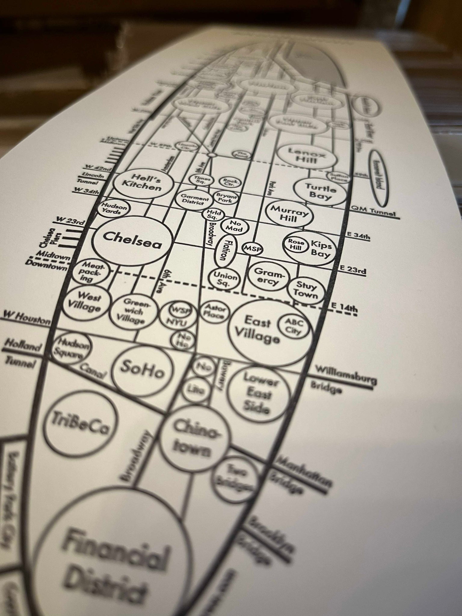 Manhattan Map Print Archie S Press