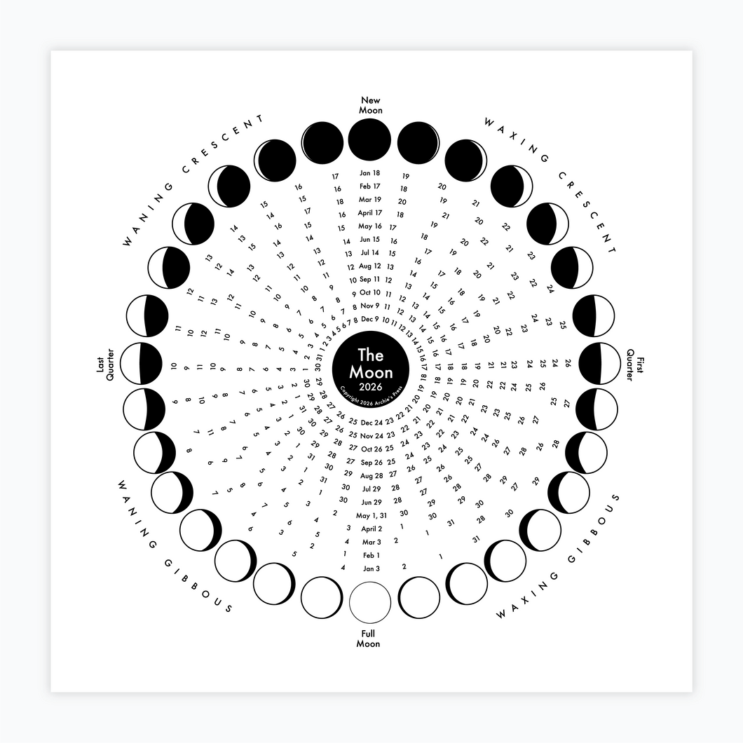 2026 Lunar Calendar Print