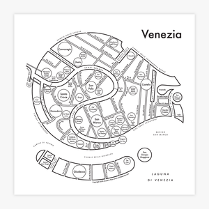 Venice Map Print