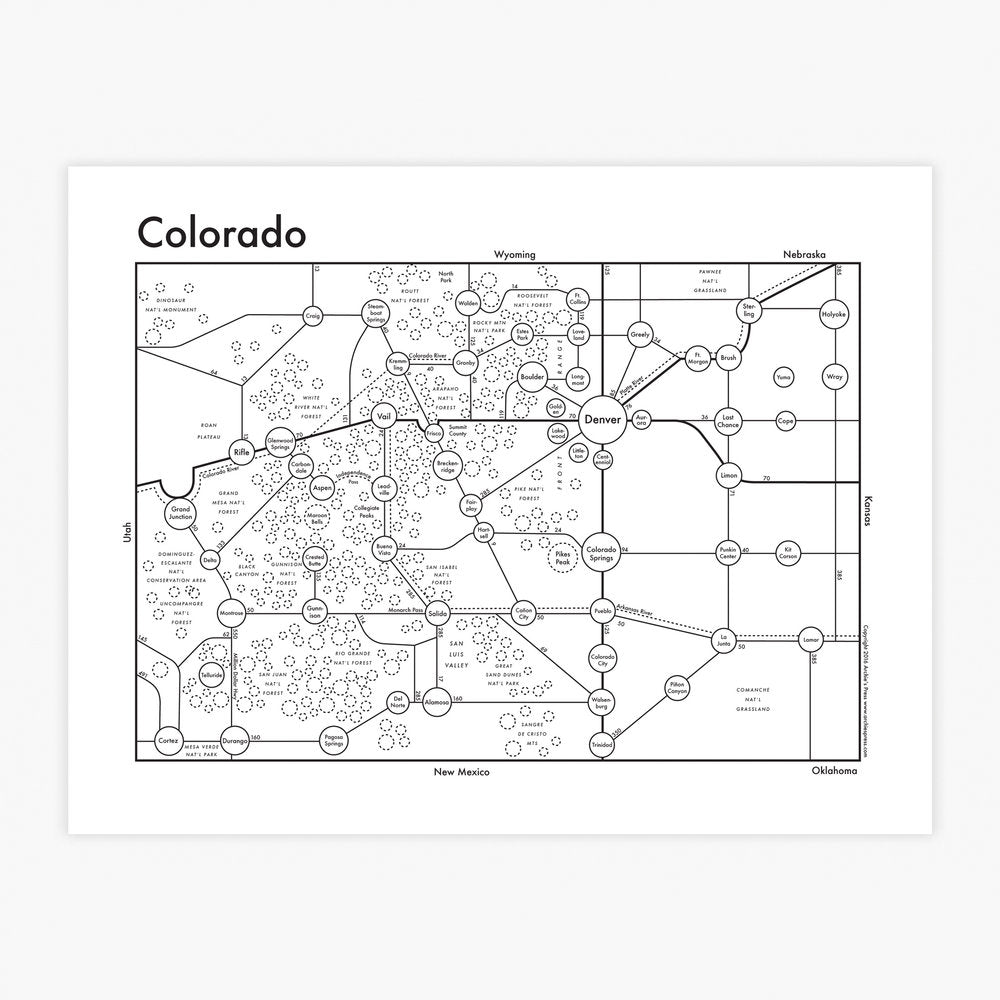 Colorado Map Print – Archie's Press