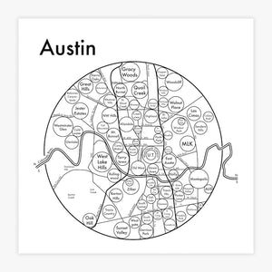Austin Map Map Print