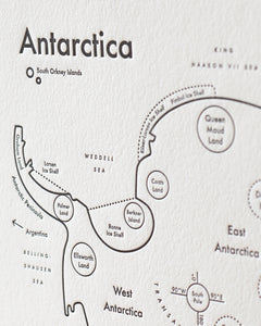Antarctica Map Print