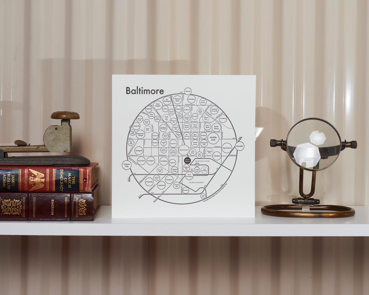 Baltimore Map Print Archie S Press