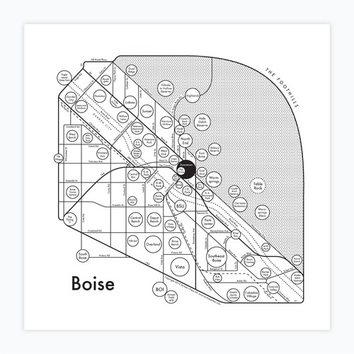Boise Map Print