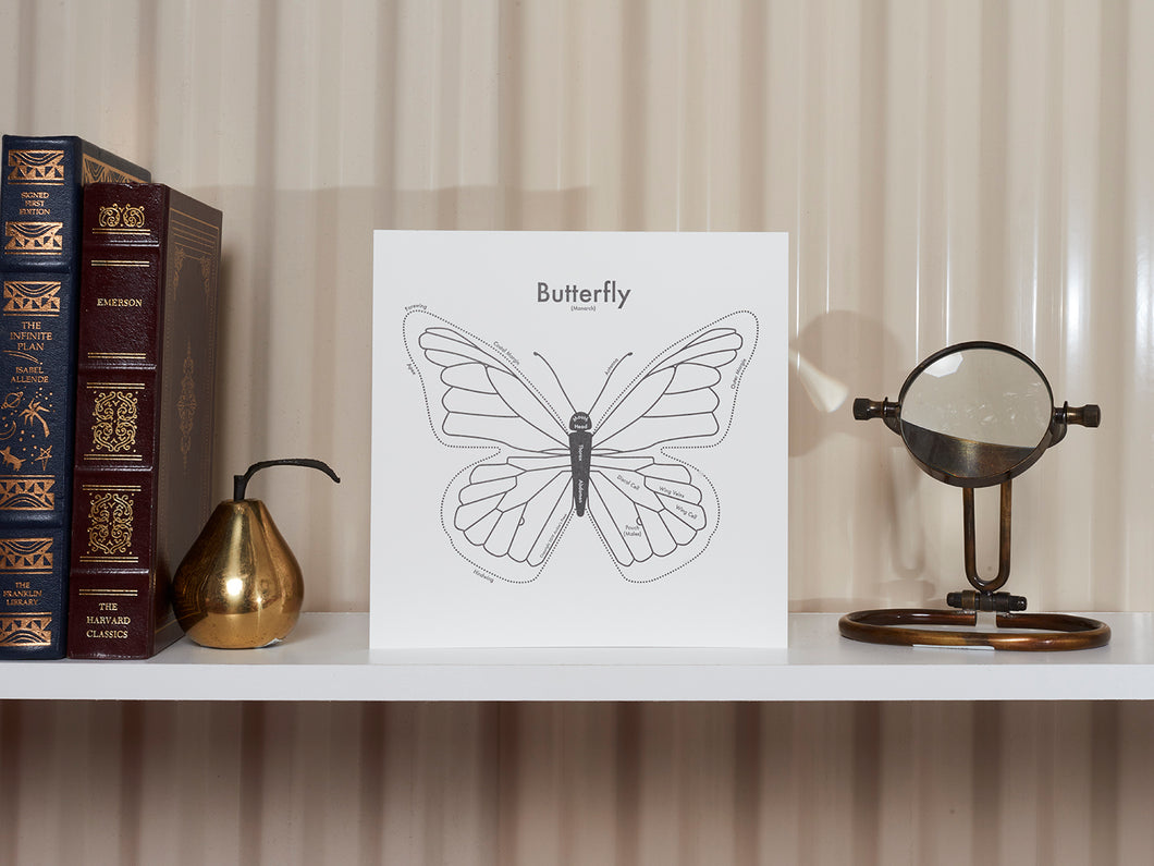 Butterfly Map Print