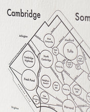 Cambridge & Somerville Map Print