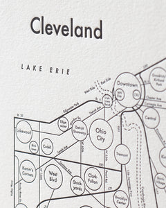 Cleveland Map Print