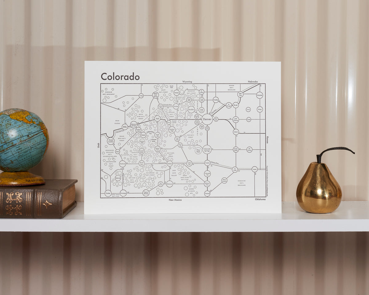 Colorado Map Print – Archie's Press