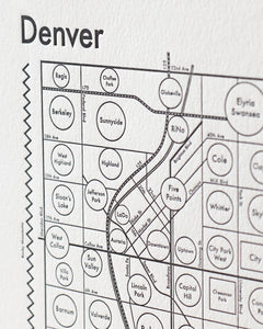 Denver Map Print Archie S Press