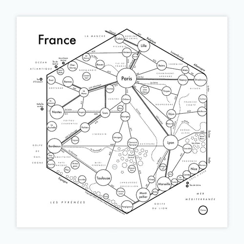 France Map Print