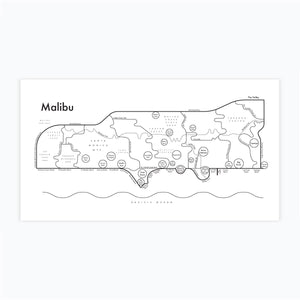 Malibu Map Print
