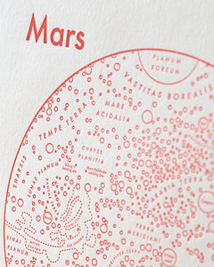 Mars Map Print