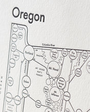 Oregon Map Print Archie S Press