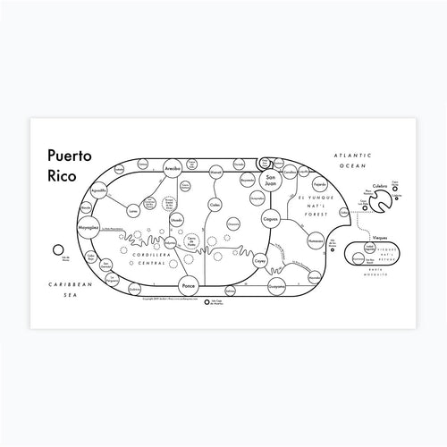 Puerto Rico Map Print