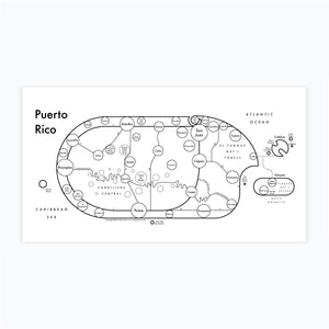 Puerto Rico Map Print