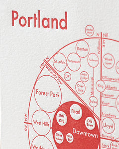 Portland, Oregon Map Print