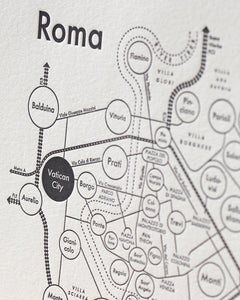 Rome Map Print