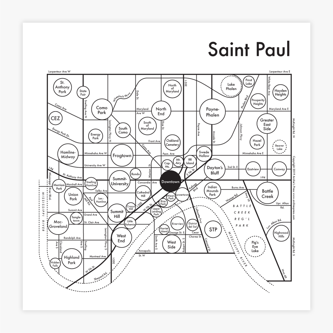 Saint Paul Map Print