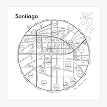 Santiago Map Print