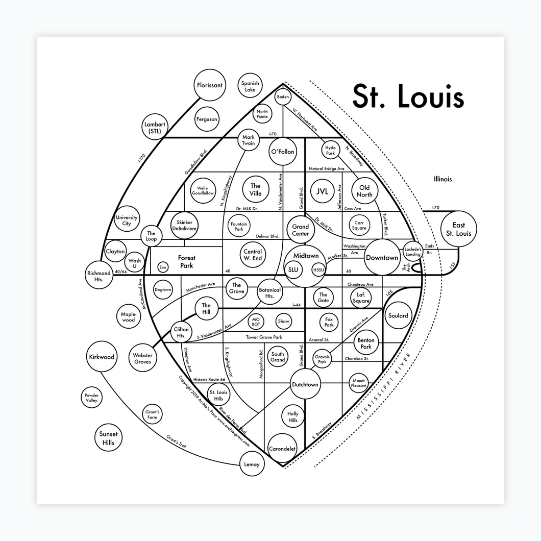 St. Louis Map Print
