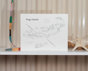 Virgin Islands Map Print