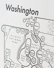 Washington State Map Print