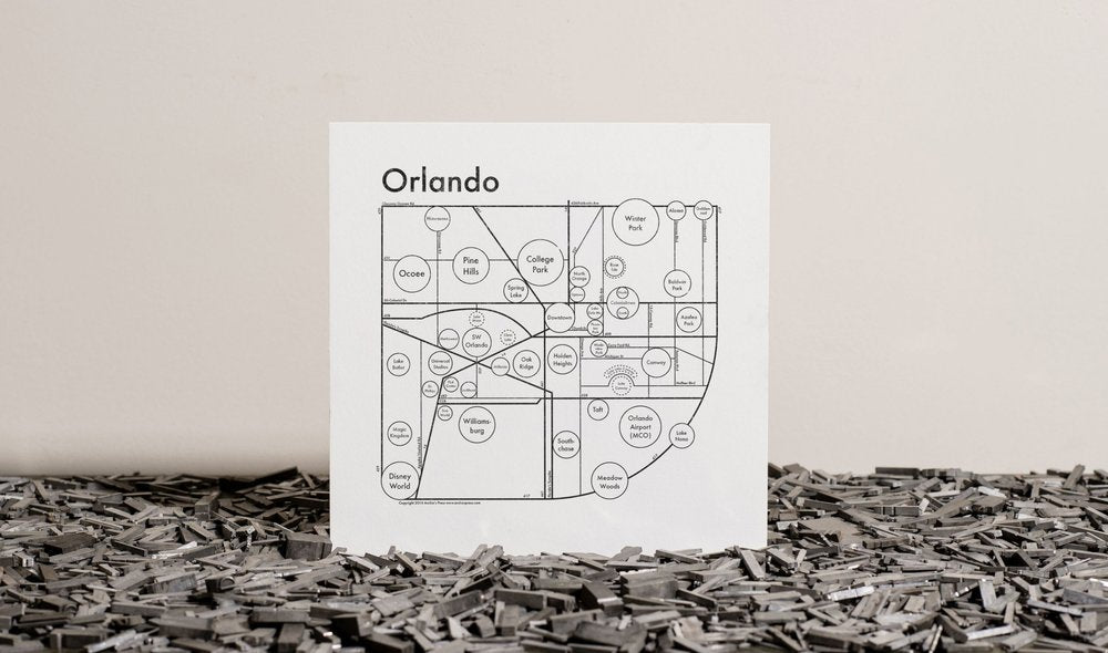 Orlando Map Print – Archie's Press