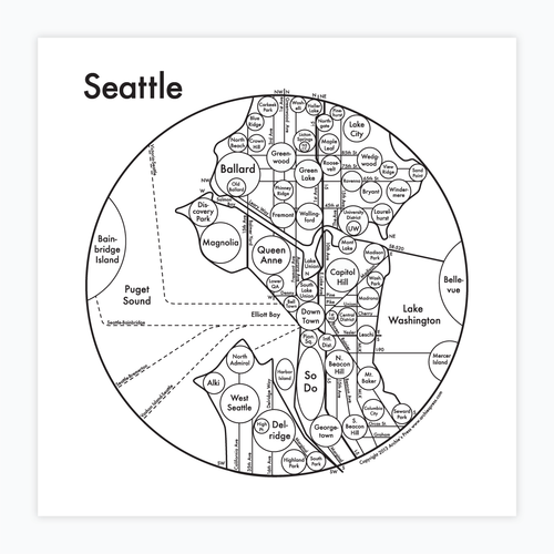 Seattle Map Print
